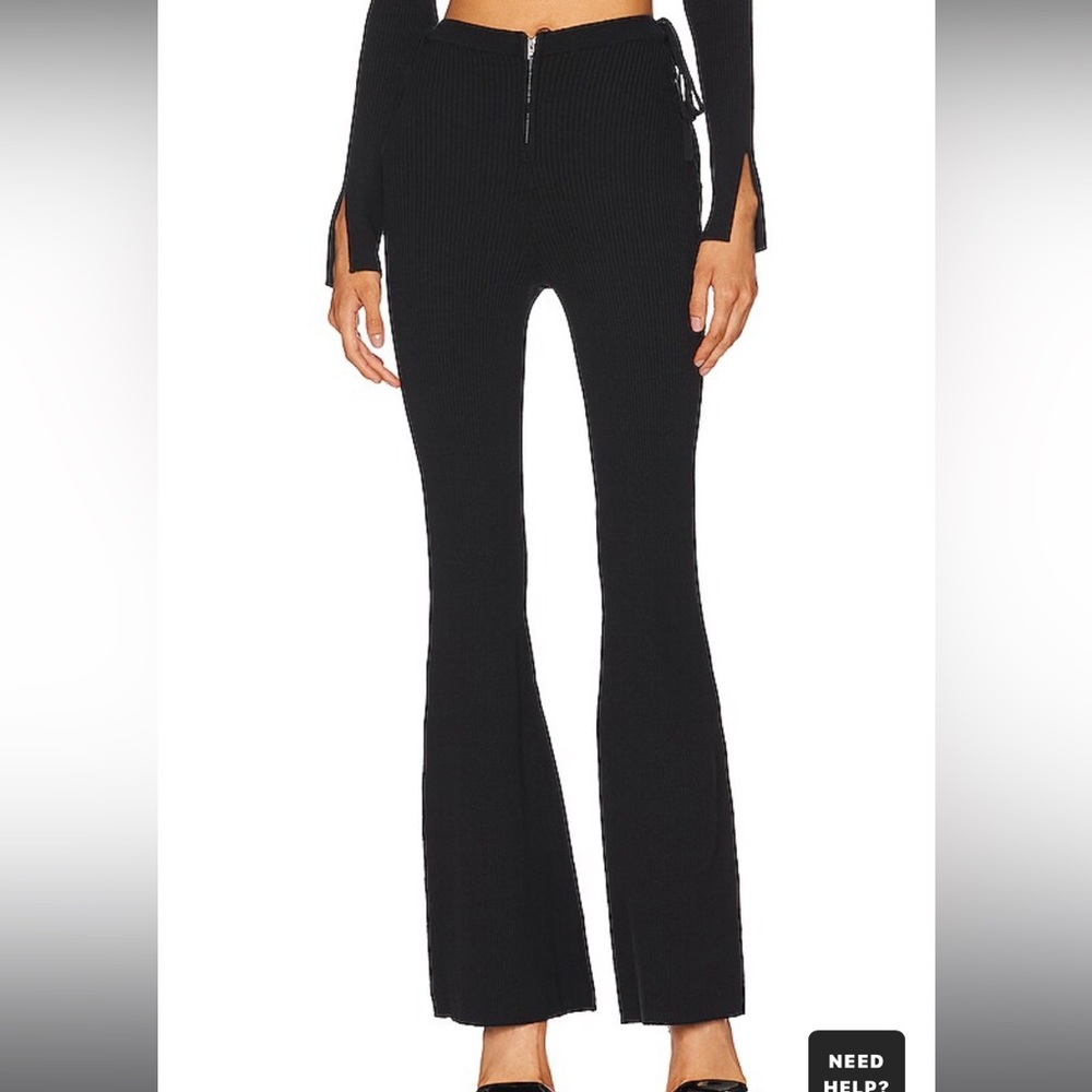 Lydia Lace Up Knit Pant in Black
h:ours